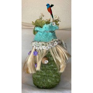 Gnomes Plush Decoration Handmade Bird Hat Lady Spring Mother Nature Gift